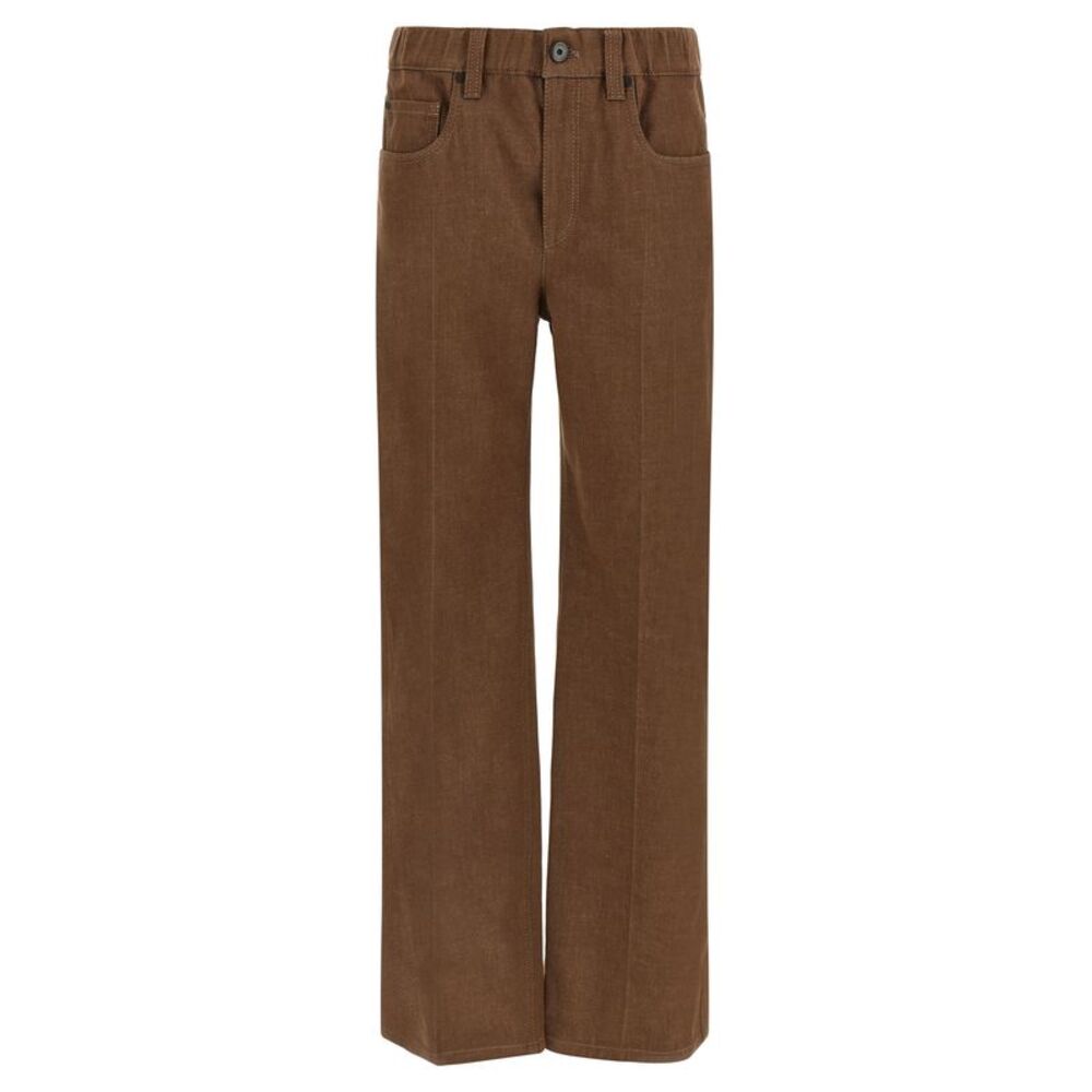 Brunello Cucinelli Brown Cotton Jeans Women's Denim